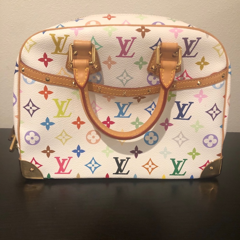 Authentic Louis Vuitton Multicolor Trouville Bag White - Picture 2 of 16